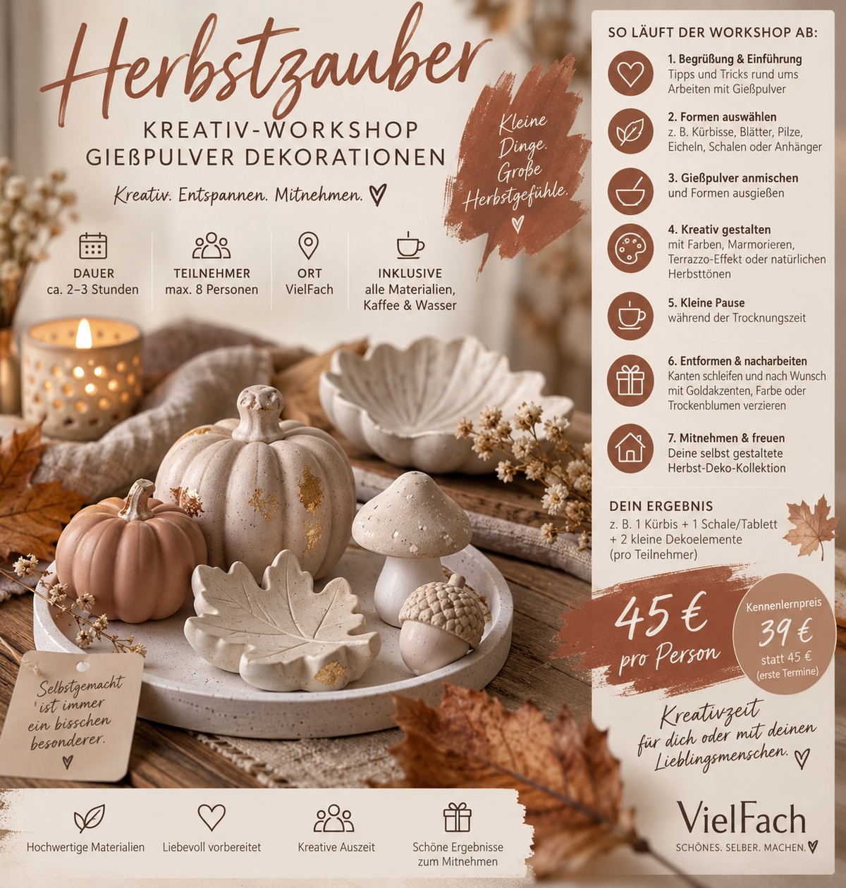 Workshop Herbstzauber aus Gießpulver