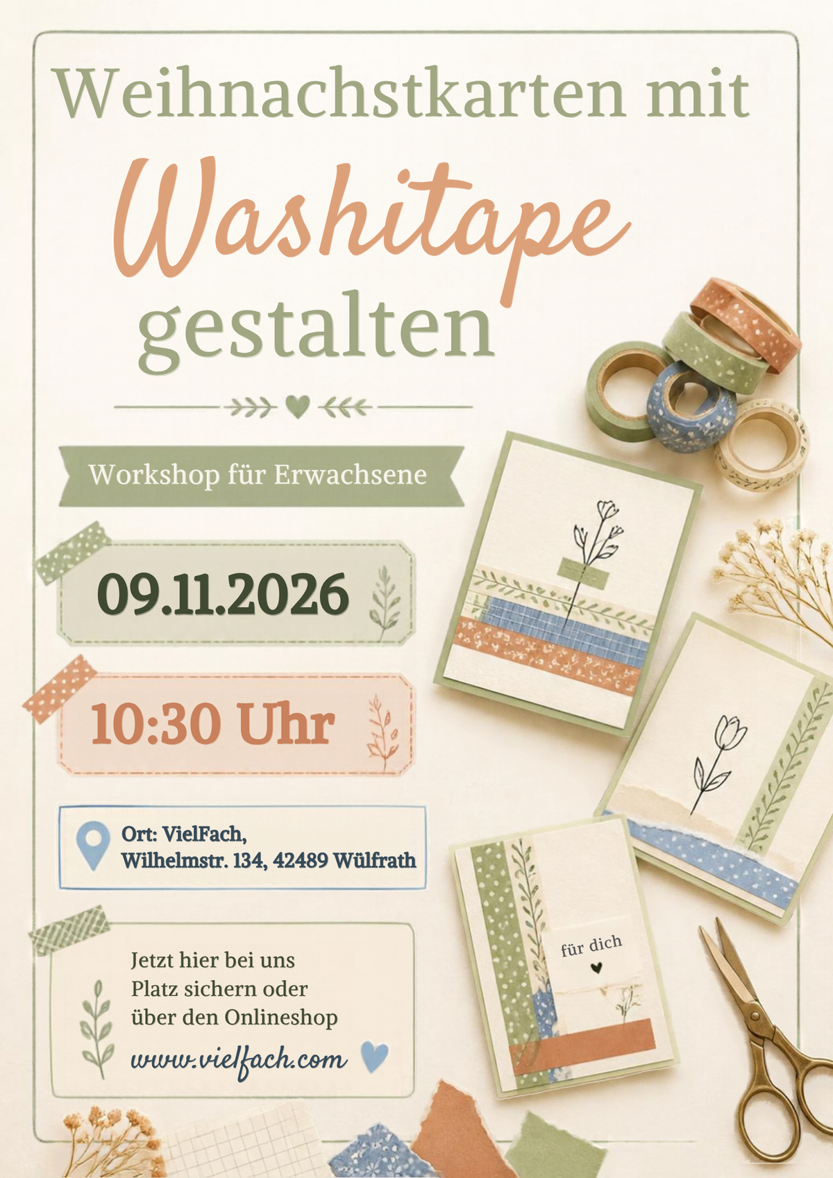 09.11.2026 Weihnachtskarten mit Washitape