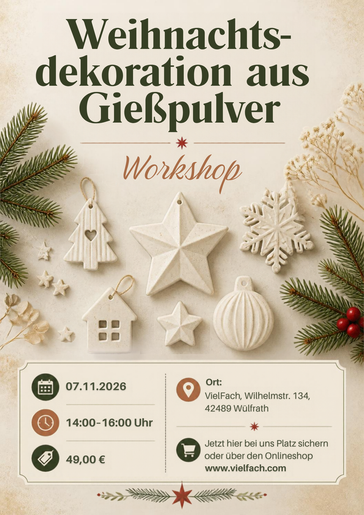 07.11.2026 Weihnachtsdekoration aus Gießpulver