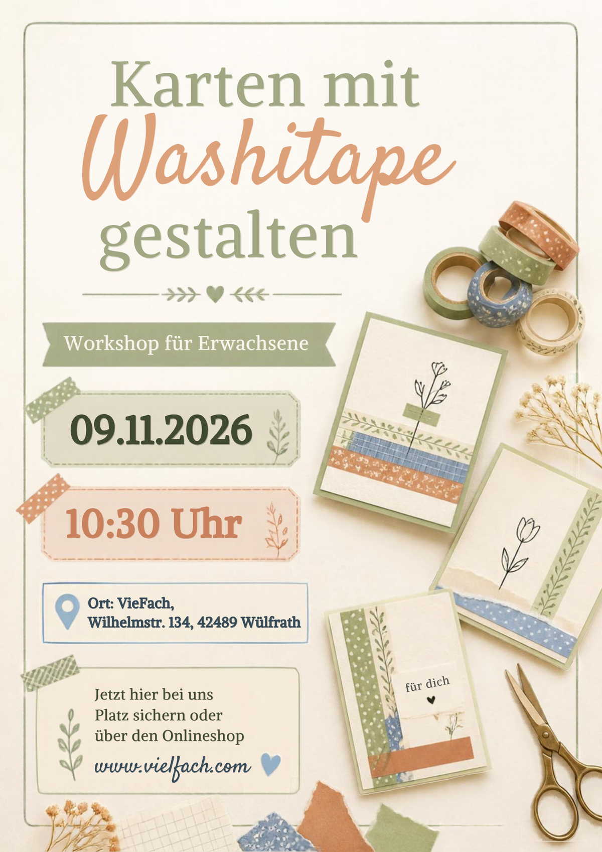 09.11.2026 Karten mit Washitape