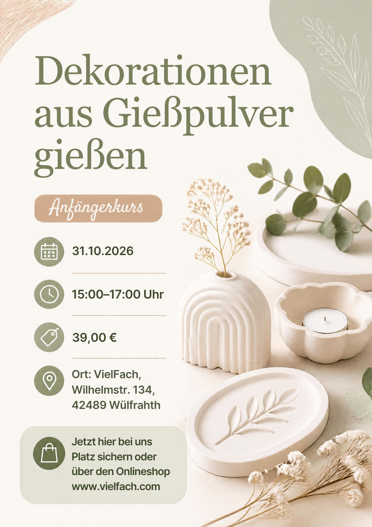 31.10.2026 Dekorationen aus Gießpulver